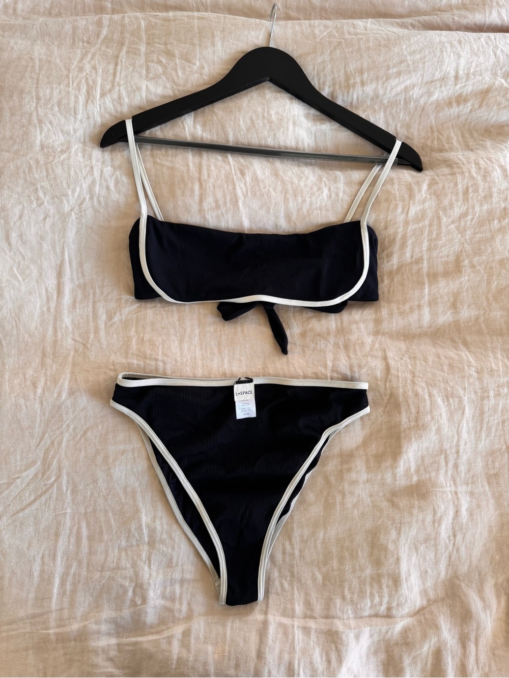 l*space Black Bikini with White Trim